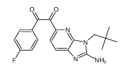 1-[2-amino-3-(2,2-dimethylpropyl)imidazo[4,5-b]pyridin-5-yl]-2-(4-fluorophenyl)ethane-1,2-dione Structure