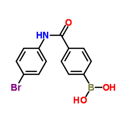 4-(4-溴苯基氨甲酰基)苯基硼酸结构式