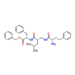 Benzyl N-[(2S)-2-({[(2S)-2-amino-4-phenylbutanoyl]amino}methyl)-4-methylpentanoyl]-L-phenylalaninate Structure