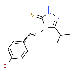 4-[(4-BROMOPHENYL)METHYLIDENEAMINO]-5-PROPAN-2-YL-2H-1,2,4-TRIAZOLE-3(4H)-THIONE Structure