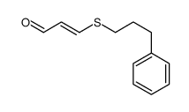 3-(3-phenylpropylsulfanyl)prop-2-enal结构式