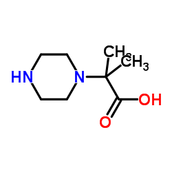 2-Methyl-2-(1-piperazinyl)propanoic acid Structure