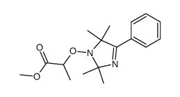 methyl 2-[(2,5-dihydro-2,2,5,5-tetramethyl-4-phenyl-1H-imidazol-1-yl)oxy]propanoate Structure