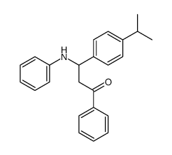 3-anilino-1-phenyl-3-(4-propan-2-ylphenyl)propan-1-one结构式