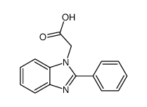 (2-Phenyl-1H-benzimidazol-1-yl)acetic acid Structure