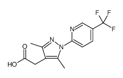 1H-Pyrazole-4-acetic acid, 3,5-dimethyl-1-[5-(trifluoromethyl)-2-pyridinyl] structure