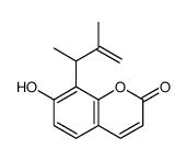 7-hydroxy-8-(3-methylbut-3-en-2-yl)chromen-2-one Structure