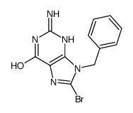 2-amino-9-benzyl-8-bromo-3H-purin-6-one结构式