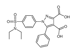 1-[4-(diethylsulfamoyl)phenyl]-5-phenylpyrazole-3,4-dicarboxylic acid结构式