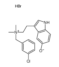 (3-chlorophenyl)methyl-[2-(5-hydroxy-1H-indol-3-yl)ethyl]-dimethylazanium,bromide结构式