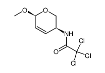 Methyl-2,3,4-tridesoxy-4-trichloracetamido-α-L-glycero-pent-2-enopyranosid Structure