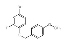 4-bromo-2-fluoro-1-[(4-methoxyphenyl)methylsulfanyl]benzene structure