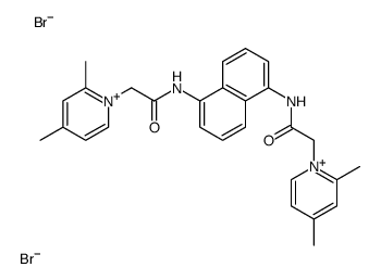 2-(2,4-dimethylpyridin-1-ium-1-yl)-N-[5-[[2-(2,4-dimethylpyridin-1-ium-1-yl)acetyl]amino]naphthalen-1-yl]acetamide,dibromide结构式