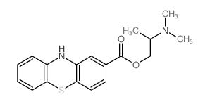 10H-Phenothiazine-2-carboxylicacid, 2-(dimethylamino)propylester Structure