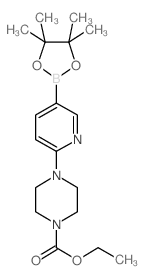 6-(4-(Ethoxycarbonyl)piperazin-1-yl)pyridine-3-boronic acid pinacol ester Structure