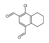 4-chloro-5,6,7,8-tetrahydronaphthalene-1,3-dicarbaldehyde Structure