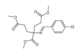 4-{[1-(4-Chloro-phenyl)-meth-(E)-ylidene]-amino}-4-methoxycarbonyl-heptanedioic acid dimethyl ester结构式