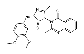 3-[(4Z)-4-[(3,4-dimethoxyphenyl)methylidene]-2-methyl-5-oxoimidazol-1-yl]-2-methylquinazolin-4-one Structure