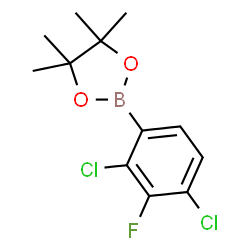 2-(2,4-Dichloro-3-fluorophenyl)-4,4,5,5-tetramethyl-1,3,2-dioxaborolane结构式