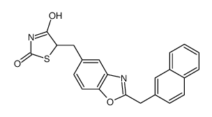 5-((2-(2-naphthalenylmethyl)-5-benzoxazolyl)methyl)-2,4-thiazolidinedione结构式