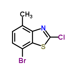 7-Bromo-2-chloro-4-methyl-1,3-benzothiazole结构式