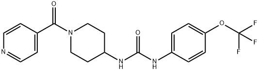 1-(1-Isonicotinoylpiperidin-4-yl)-3-(4-(trifluoromethoxy)phenyl)urea structure