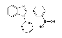 (3-(1-苯基-1H-苯并[d]咪唑-2-基)苯基)硼酸结构式