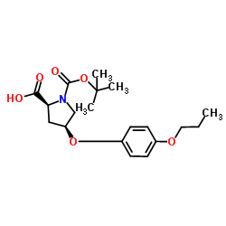 (4S)-1-{[(2-Methyl-2-propanyl)oxy]carbonyl}-4-(4-propoxyphenoxy)-L-proline Structure