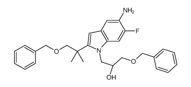 1H-Indole-1-ethanol, 5-amino-2-[1,1-dimethyl-2-(phenylmethoxy)ethyl]-6-fluoro-α-[(phenylmethoxy)Methyl]-, (αR)- picture