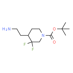 tert-butyl 4-(2-aminoethyl)-3,3-difluoropiperidine-1-carboxylate structure