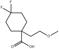 4,4-Difluoro-1-(2-methoxyethyl)cyclohexane-1-carboxylic acid Structure