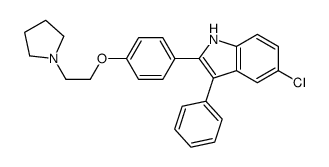 5-chloro-3-phenyl-2-[4-(2-pyrrolidin-1-ylethoxy)phenyl]-1H-indole Structure