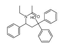 N-ethyl-N-(3-hydroxy-1,3,3-triphenylpropyl)acetamide结构式