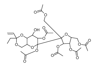 4,6-O-(1-ethoxy-2-propenylidene)sucrose hexaacetate结构式