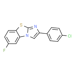 2-(4-CHLOROPHENYL)-6-FLUOROIMIDAZO[2,1-B]BENZOTHIAZOLE structure