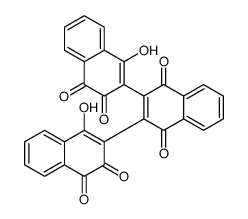 4-hydroxy-3-[3-(1-hydroxy-3,4-dioxonaphthalen-2-yl)-1,4-dioxonaphthalen-2-yl]naphthalene-1,2-dione Structure