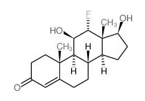 Androst-4-en-3-one, 12a-fluoro-11b,17b-dihydroxy- (7CI,8CI) Structure