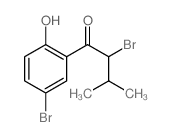 2-bromo-1-(5-bromo-2-hydroxy-phenyl)-3-methyl-butan-1-one structure