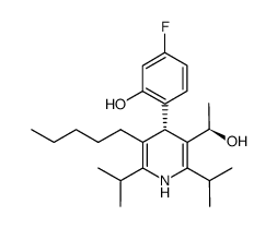 (αR,4S)-rel-4-(4-氟-2-羟基苯基)-α-甲基-2,6-双(1-甲基乙基)-5-戊基-3-吡啶甲醇结构式