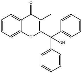 2-(Hydroxydiphenylmethyl)-3-methylchromone结构式