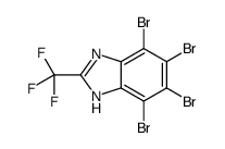 4,5,6,7-tetrabromo-2-(trifluoromethyl)-1H-benzimidazole结构式