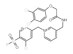 Pyridinium,1-[[3-chloro-4-(fluorosulfonyl)phenyl]methyl]-3-[[[2-(3,4-dichlorophenoxy)acetyl]amino]methyl]-,bromide (1:1) picture