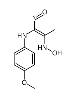 N-[(E)-1-(4-methoxyanilino)-1-nitrosoprop-1-en-2-yl]hydroxylamine Structure