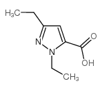 1,3-二乙基-1H-吡唑-5-羧酸结构式