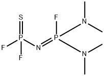 N-(Difluorothiophophinyl)bis(dimethylamino)fluorophosphine imide结构式