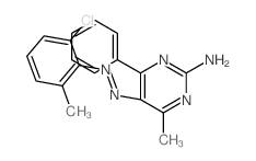 2-Pyrimidinamine,5-[2-(2-chloro-6-methylphenyl)diazenyl]-4-methyl-6-phenyl- Structure