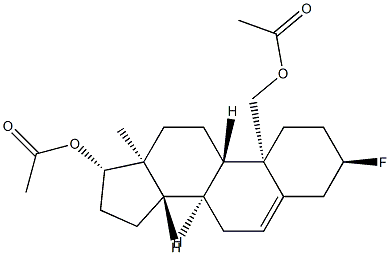 3α-Fluoroandrost-5-ene-17β,19-diol diacetate structure