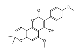 4-hydroxy-5-methoxy-3-(4-methoxyphenyl)-8,8-dimethyl-2H,8H-1-benzo-<1,2-b:3,4-b'>-dipyran-2-one Structure