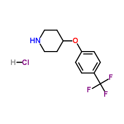 4-(4-三氟甲基苯氧基)哌啶盐酸盐结构式