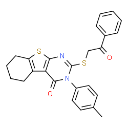 2-((2-oxo-2-phenylethyl)thio)-3-(p-tolyl)-5,6,7,8-tetrahydrobenzo[4,5]thieno[2,3-d]pyrimidin-4(3H)-one picture